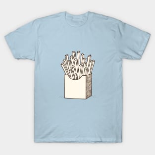 French Fries Line Art T-Shirt